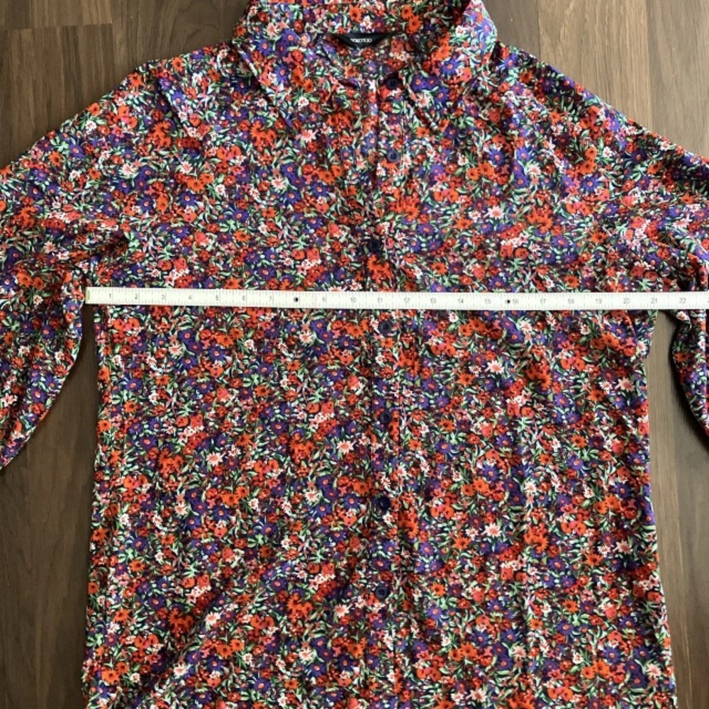 Dokotoo Women’s Floral Balloon Sleeve Button Down Blouse Top Shirt Casual Office - Picture 8 of 15